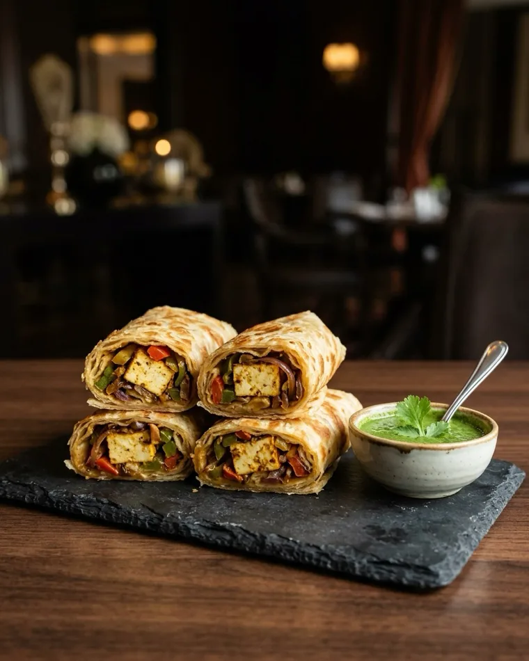 Paneer Kati-Rollen mit Minz-Chutney — Masalas Catering Berlin