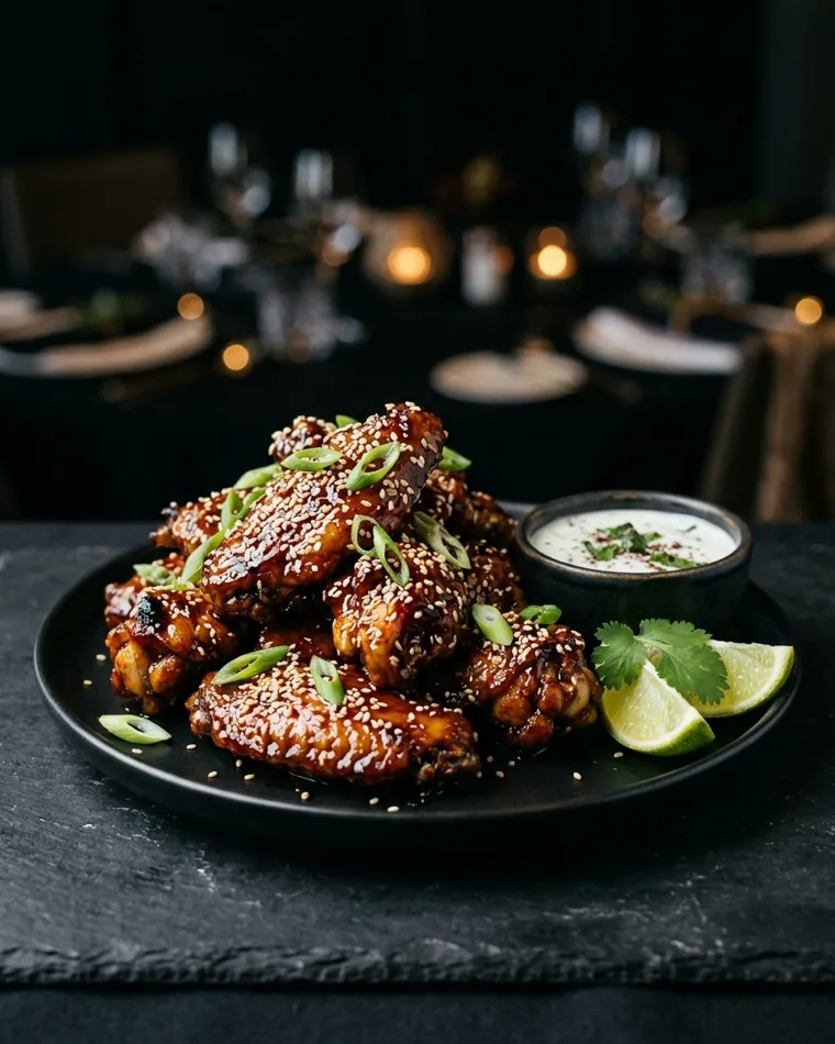 Chicken Wings mit Sesam und Joghurt-Dip — Masalas Catering Berlin