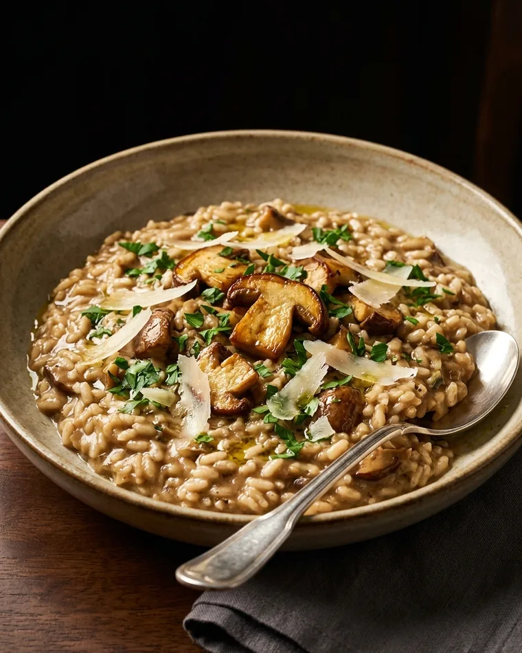 Mushroom risotto with porcini and parsley — Masalas Catering Berlin