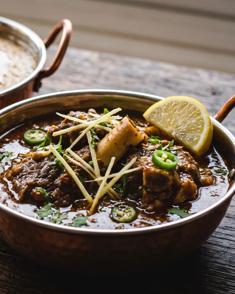 Nihari und Haleem im Kupfertopf aus der Masalas-Restaurantküche in Berlin-Köpenick