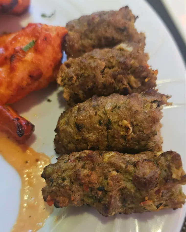 Seekh Kebab aus der Masalas-Restaurantküche in Berlin-Köpenick